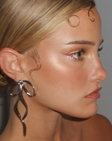 Bow Earrings – Silver