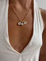 Dina Oval Drop Necklace
