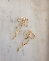 Bow Earrings - Gold