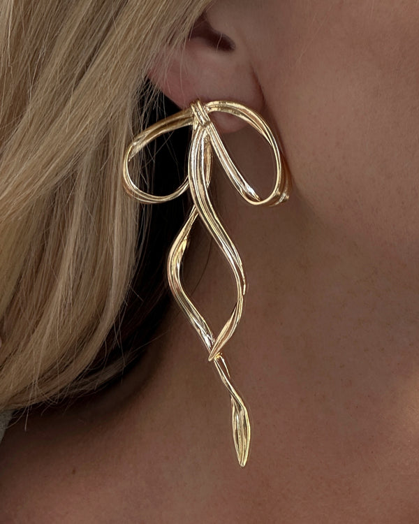 PRE - ORDER - Bow Earrings - Gold