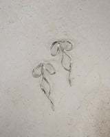 Bow Earrings – Silver