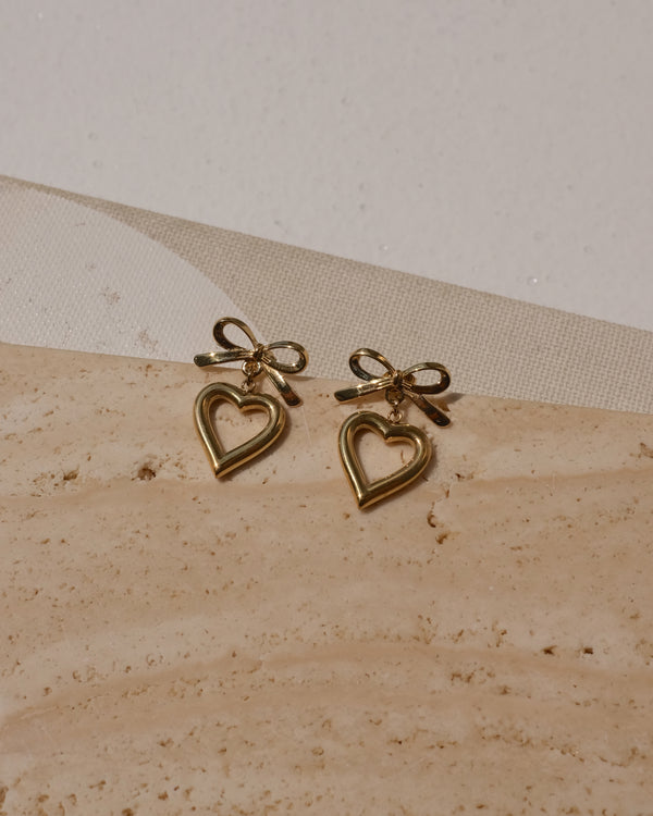 Baby Bow Earrings - Gold