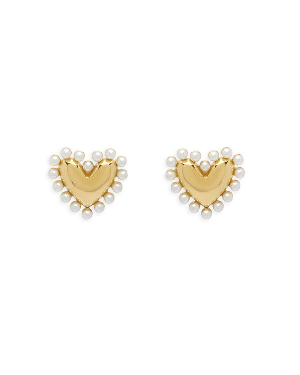 Pearl Hearts Earrings