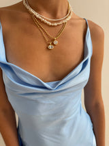 Dina Oval Drop Necklace