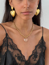 Juno Hearts Earrings - Gold