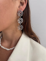 Spiral Earrings - Silver