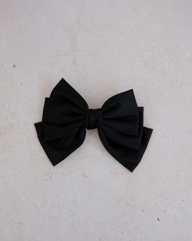 Nelly Bow Hair Clip - Black