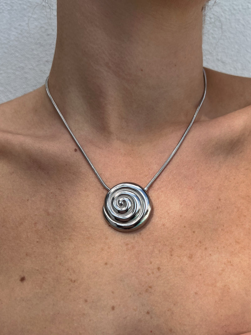 Sol Spiral Necklace - Silver