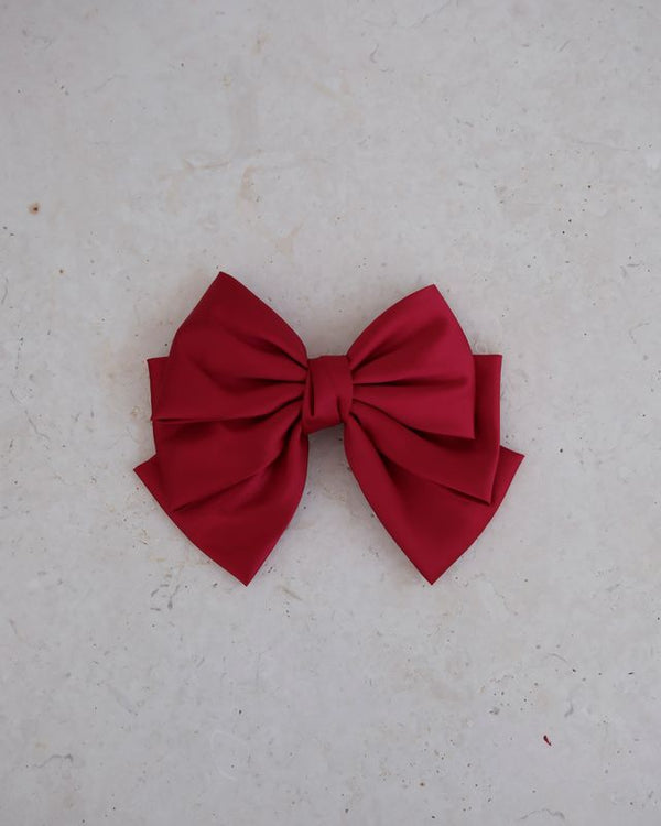 Nelly Bow Hair Clip - Red