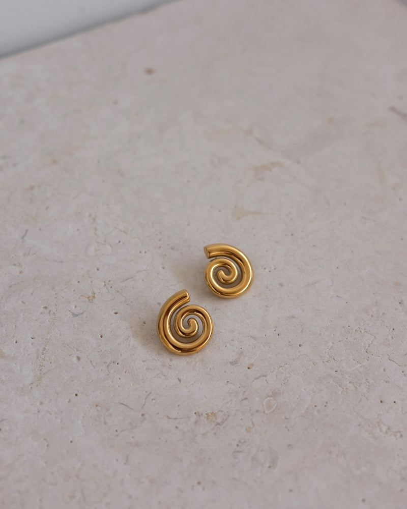 Swirl Earrings - Gold