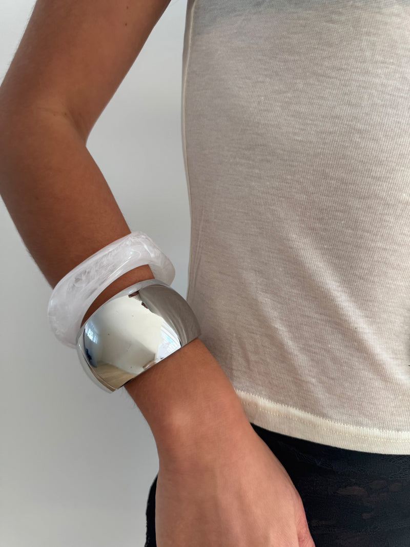 White Marble Bangle