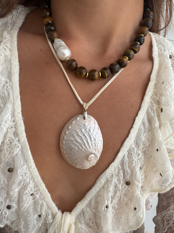 Porter Necklace - Brown