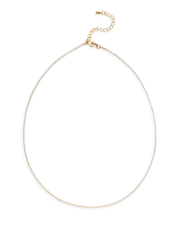 Petite Tennis Necklace - Gold