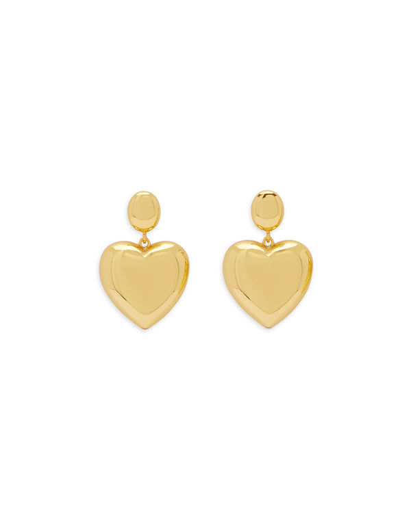 Juno Hearts Earrings - Gold