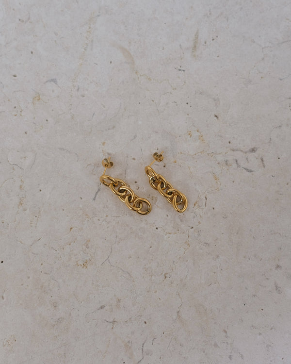 Link Earrings - Gold