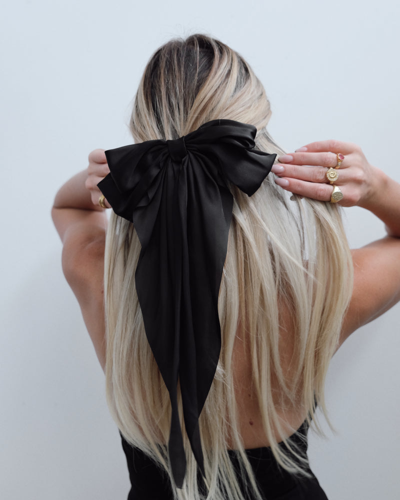 Bow Hair Clip - Black