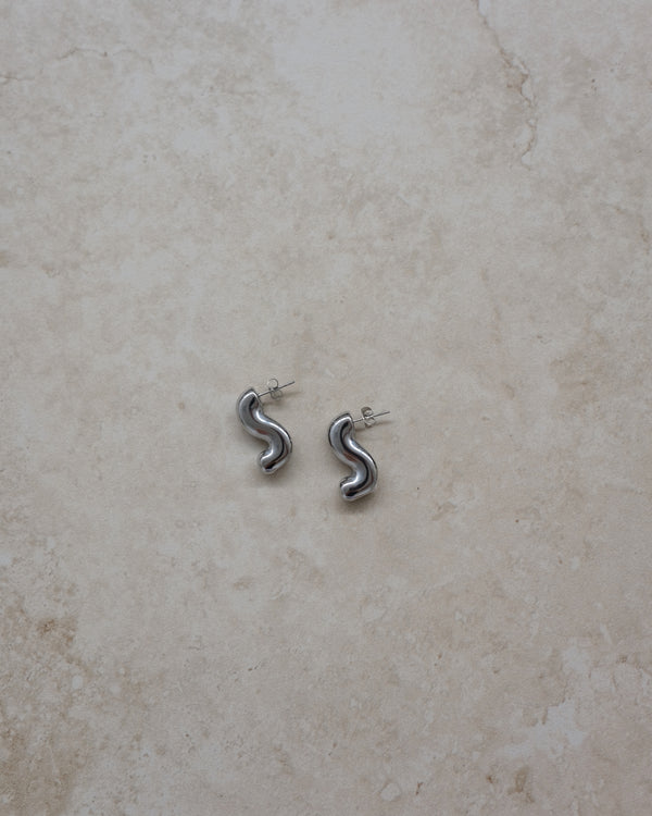 Squiggle Earrings - Silver
