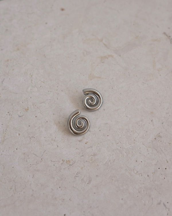 Swirl Earrings - Silver