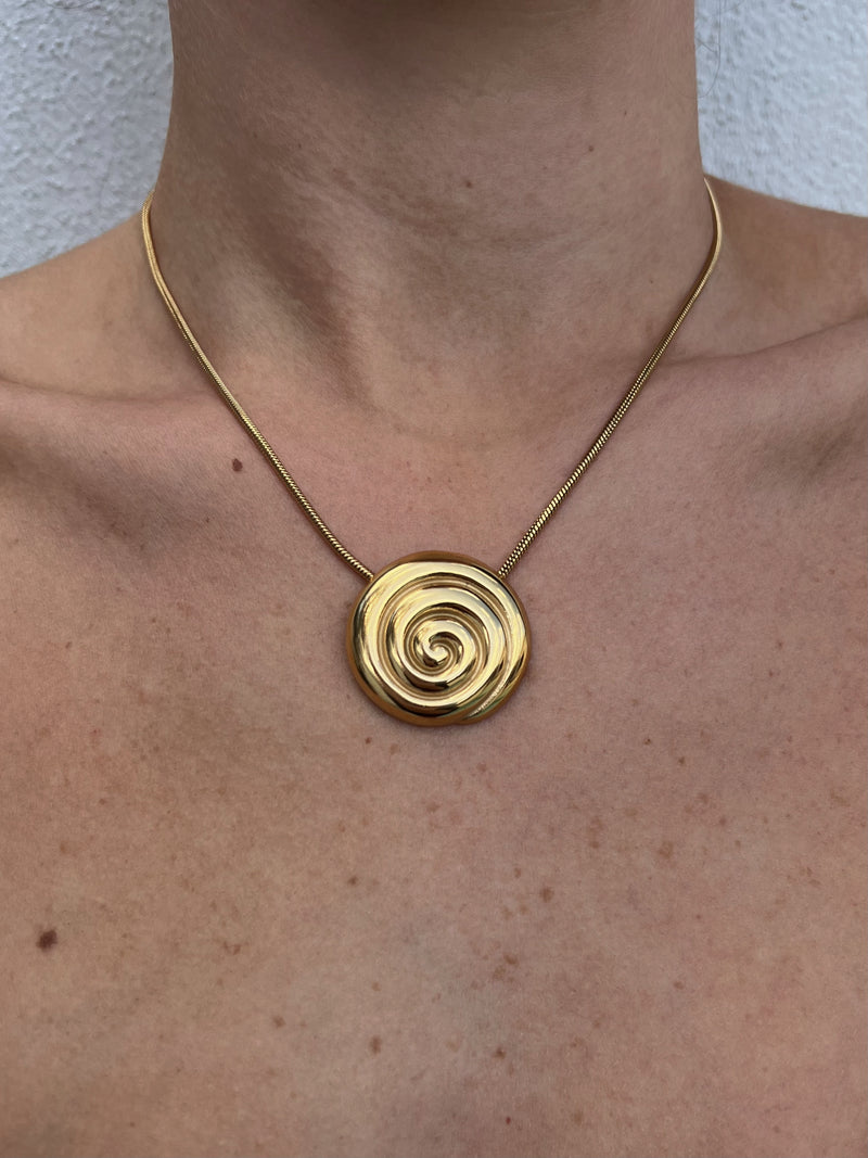 Sol Spiral Necklace - Gold