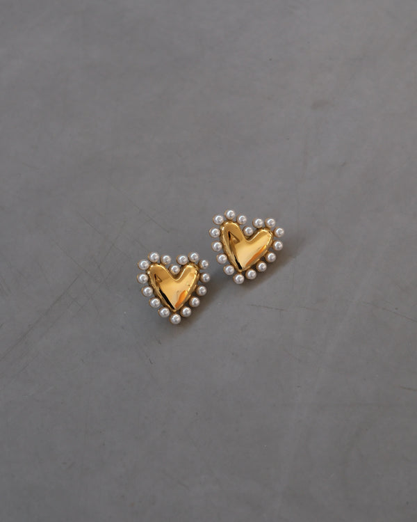 Pearl Hearts Earrings