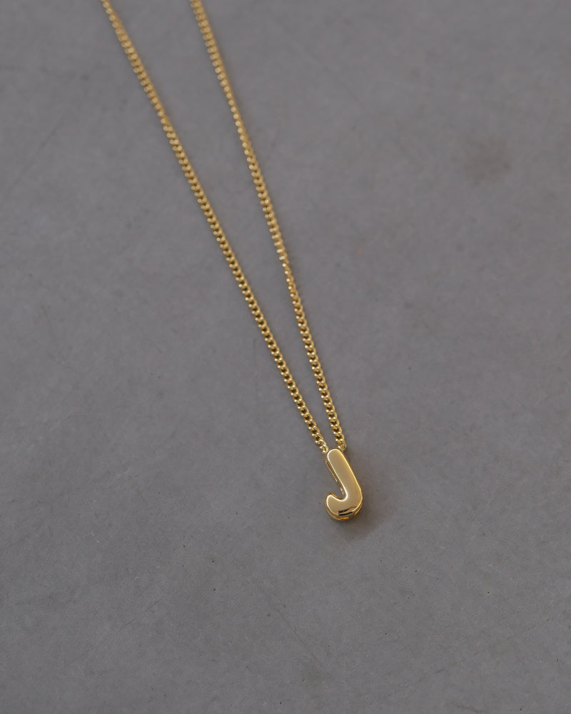 Bubble Letter Necklace – Gold