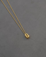 Bubble Letter Necklace – Gold