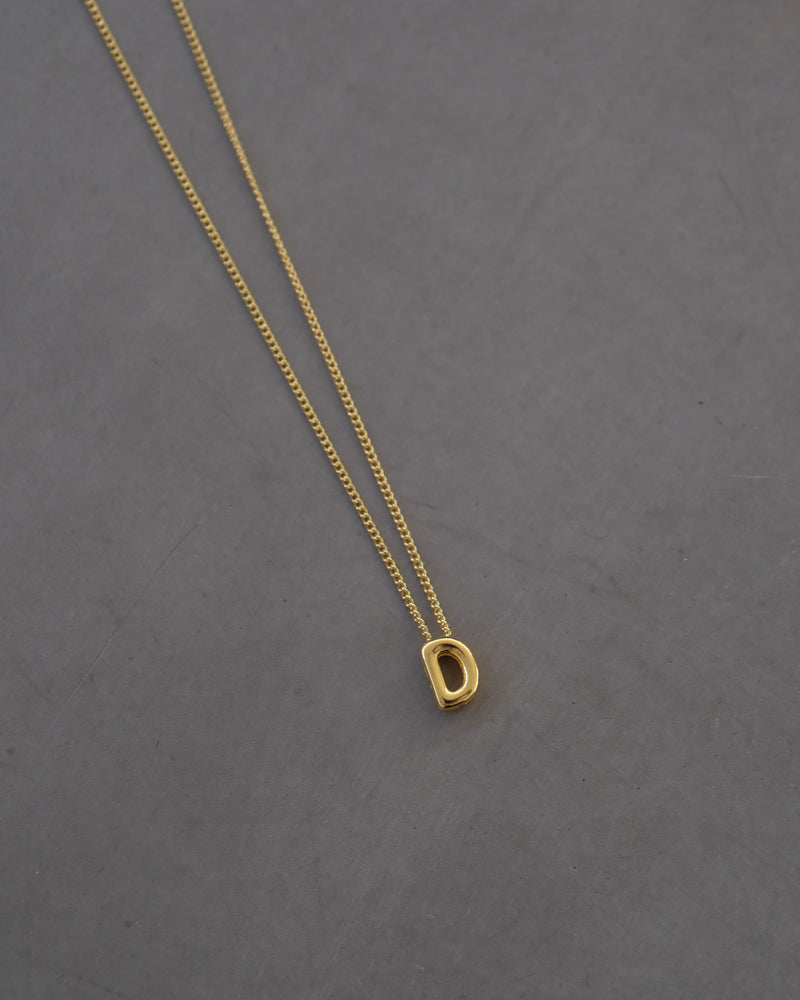 Bubble Letter Necklace – Gold