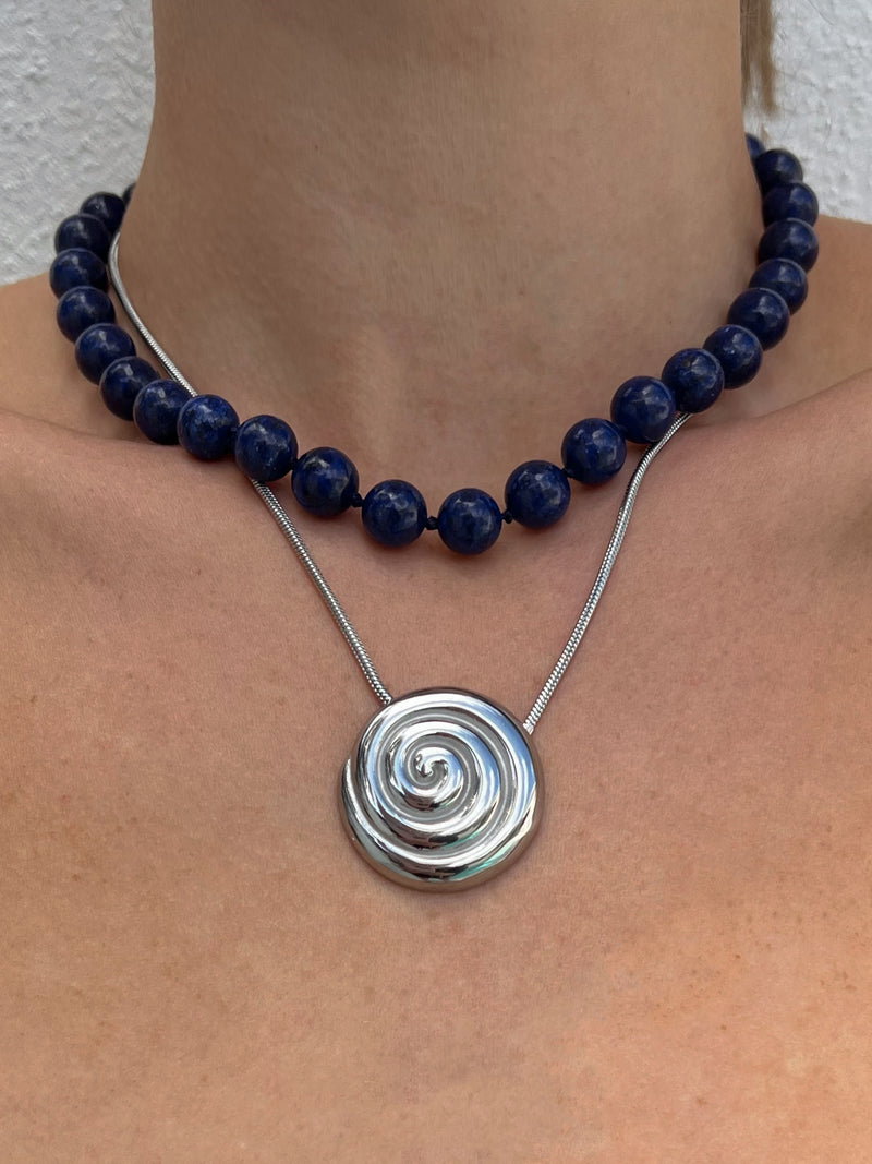 Sol Spiral Necklace - Silver