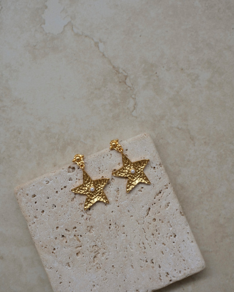Star Shine Earrings - Gold