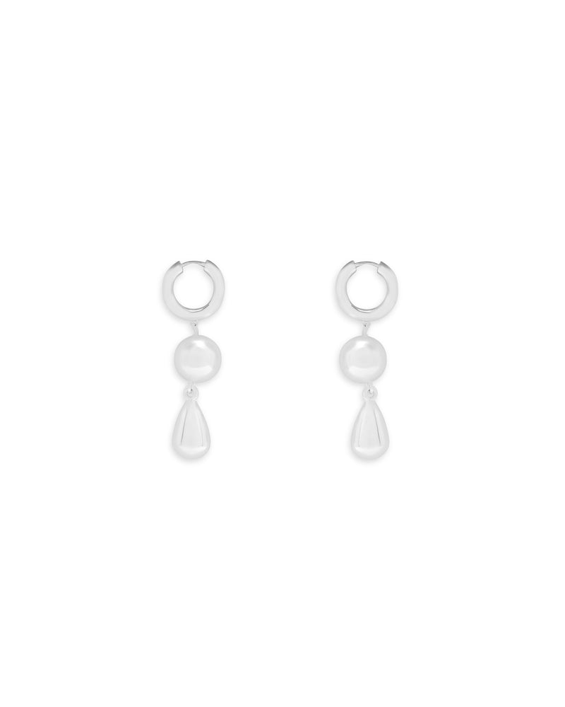 Tia Drop Earrings -  Silver