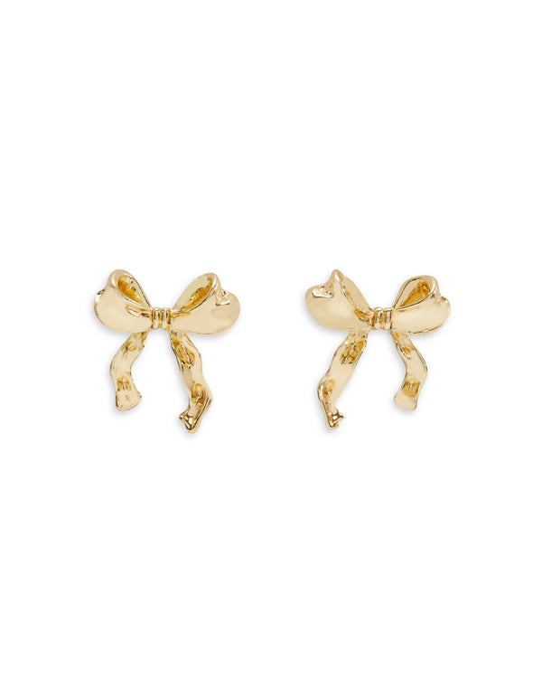 Baby Bow Earrings - Gold