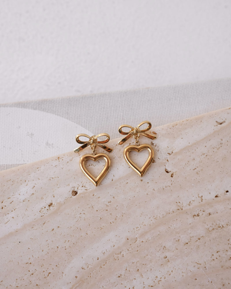 Baby Bow Earrings - Gold