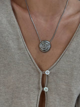 Sol Spiral Necklace - Silver