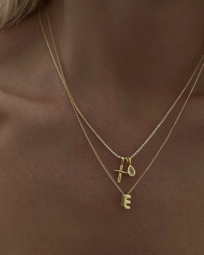 Petite Cross Necklace - Gold