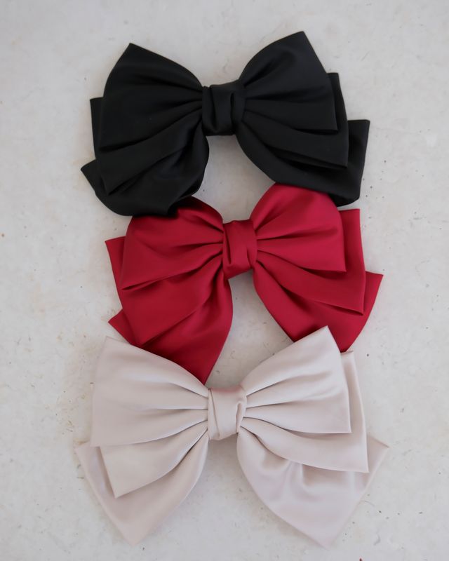 Nelly Bow Hair Clip - Black