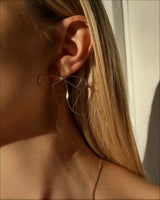 Fine Bow Earrings - Gold